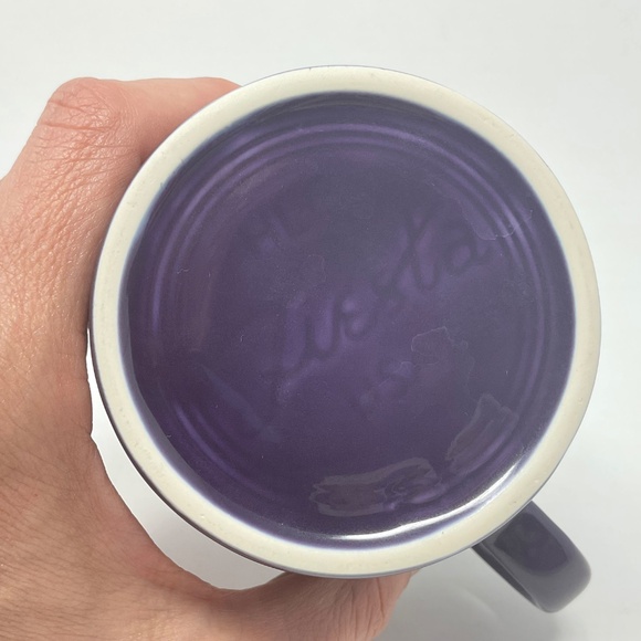 Fiesta Ware Homer Laughlin Purple Eggplant O-Ring Handle Coffee Mug - Picture 5 of 7